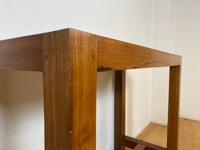 Boatwood by WMK I Schöner & robuster 130x60 Stehtisch handgefertigt aus altem Bootsholz I Teakholz massiv I Outdoor geeignet I Tisch Küchentisch Esstisch Holztisch Bartisch Gastro I Berlin Bremen Köln