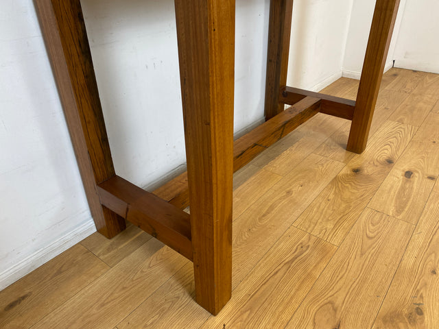 Boatwood by WMK I Schöner & robuster 130x60 Stehtisch handgefertigt aus altem Bootsholz I Teakholz massiv I Outdoor geeignet I Tisch Küchentisch Esstisch Holztisch Bartisch Gastro I Berlin Bremen Köln