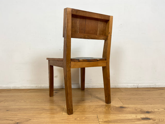 Boatwood by WMK # 1/4Einzigartiger und sehr robuster Stuhl aus altem Bootsholz mit original Bootsfarben, ein handgefertigtes Unikat aus massivem Teakholz # Esszimmerstuhl Küchenstuhl Holzstuhl Chair