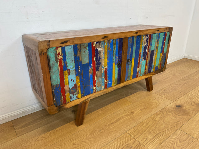 Boatwood by WMK I Bunterschönes Sideboard handgefertigt aus altem Bootsholz