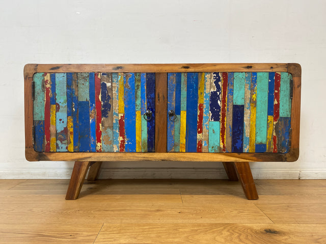 Boatwood by WMK I Bunterschönes Sideboard handgefertigt aus altem Bootsholz