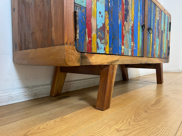 Boatwood by WMK I Bunterschönes Sideboard handgefertigt aus altem Bootsholz