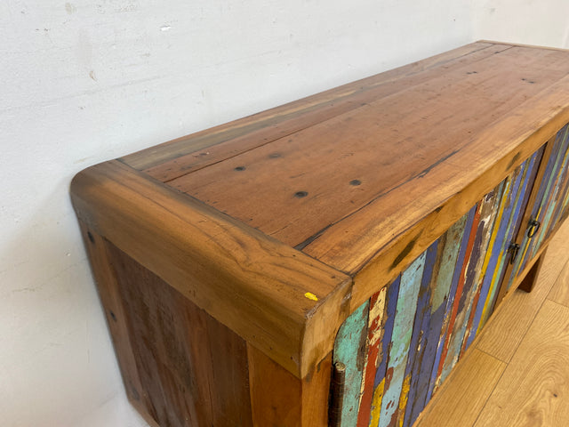 Boatwood by WMK I Bunterschönes Sideboard handgefertigt aus altem Bootsholz
