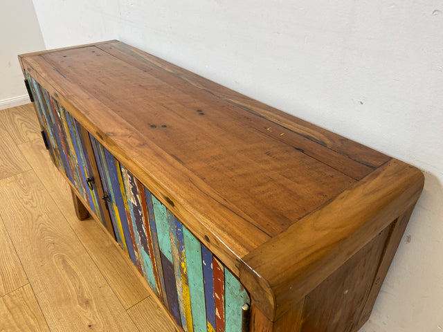 Boatwood by WMK I Bunterschönes Sideboard handgefertigt aus altem Bootsholz