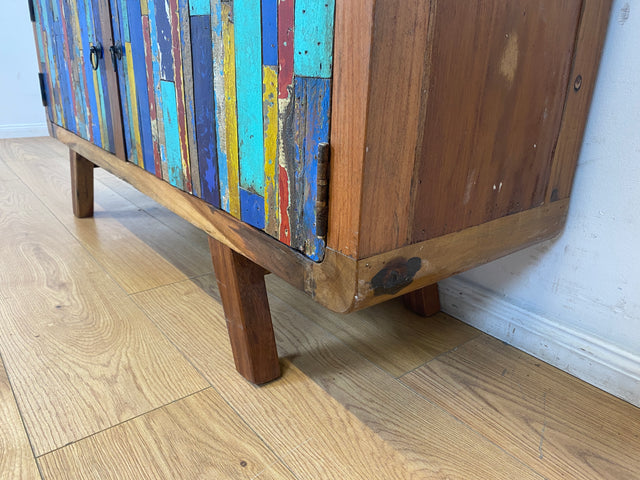 Boatwood by WMK I Bunterschönes Sideboard handgefertigt aus altem Bootsholz