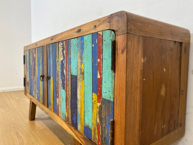 Boatwood by WMK I Bunterschönes Sideboard handgefertigt aus altem Bootsholz