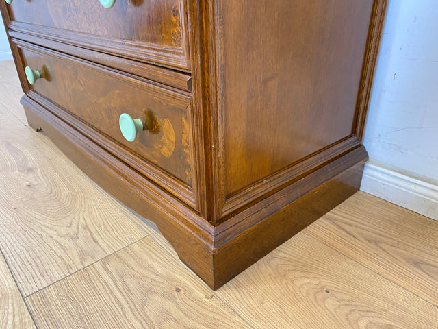 WMK Beautiful & high-quality vintage writing cabinet made of solid wood in English style with drawers & shelf attachment # Secretary attachment secretary shelf bookcase bookcase chest of drawers chest of drawers