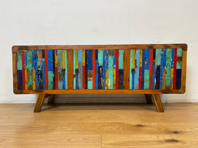 Boatwood by WMK I Bunterschönes Sideboard handgefertigt aus altem Bootsholz