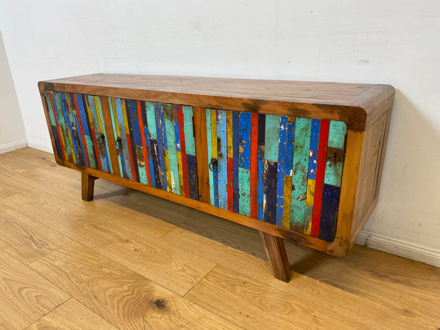 Boatwood by WMK I Bunterschönes Sideboard handgefertigt aus altem Bootsholz