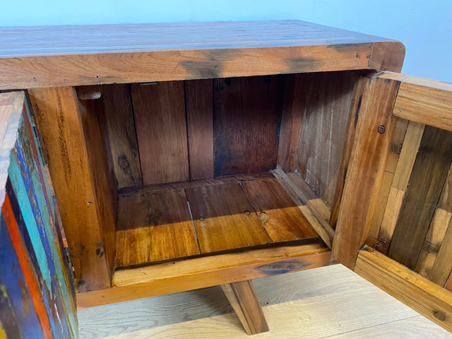 Boatwood by WMK I Bunterschönes Sideboard handgefertigt aus altem Bootsholz
