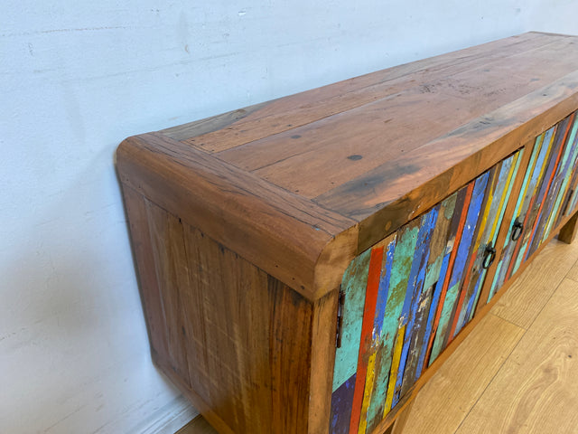 Boatwood by WMK I Bunterschönes Sideboard handgefertigt aus altem Bootsholz