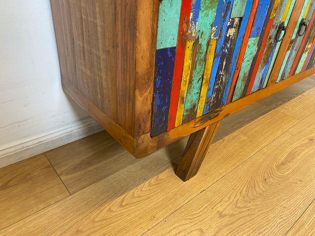 Boatwood by WMK I Bunterschönes Sideboard handgefertigt aus altem Bootsholz