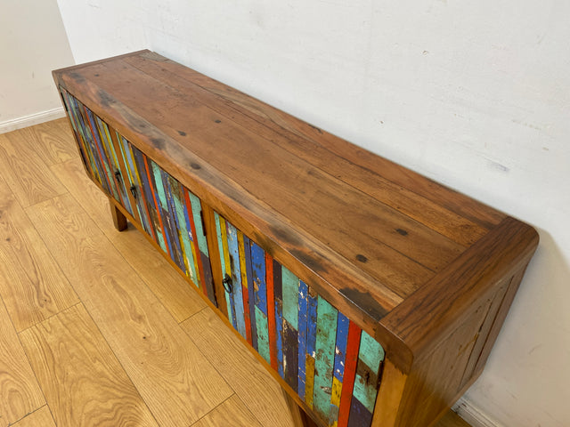 Boatwood by WMK I Bunterschönes Sideboard handgefertigt aus altem Bootsholz