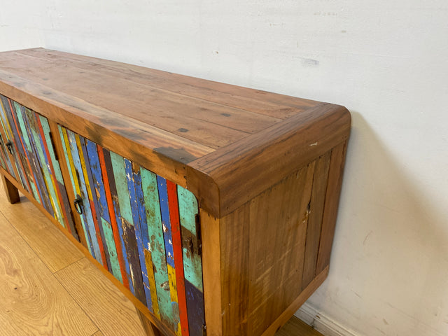 Boatwood by WMK I Bunterschönes Sideboard handgefertigt aus altem Bootsholz
