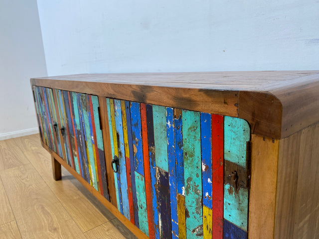 Boatwood by WMK I Bunterschönes Sideboard handgefertigt aus altem Bootsholz