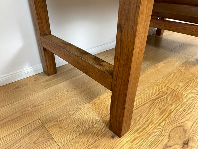 Boatwood by WMK # Einzigartiger Schreibtisch aus altem Bootsholz, ein handgefertigtes Unikat aus massivem Teakholz # blauer Arbeitstisch Sekretär Bürotisch Arbeitsplatz Computertisch Desk Bootsmöbel
