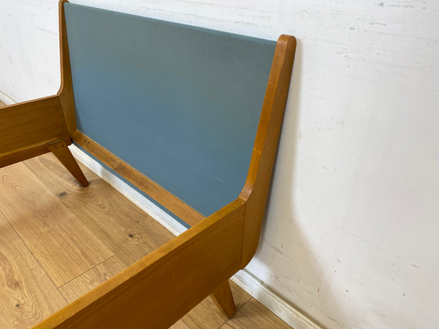 WMK Besonders schönes und gut erhaltenes 60erJahre Einzelbett von/für VEB Hellerau für Lattenrost / Matratzen Größe 90x190 # Bett Designerbett Daybed Bed Schlafzimmer Mid-Century Vintage 50er DDR