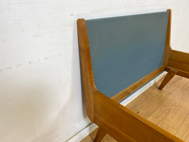 WMK Besonders schönes und gut erhaltenes 60erJahre Einzelbett von/für VEB Hellerau für Lattenrost / Matratzen Größe 90x190 # Bett Designerbett Daybed Bed Schlafzimmer Mid-Century Vintage 50er DDR