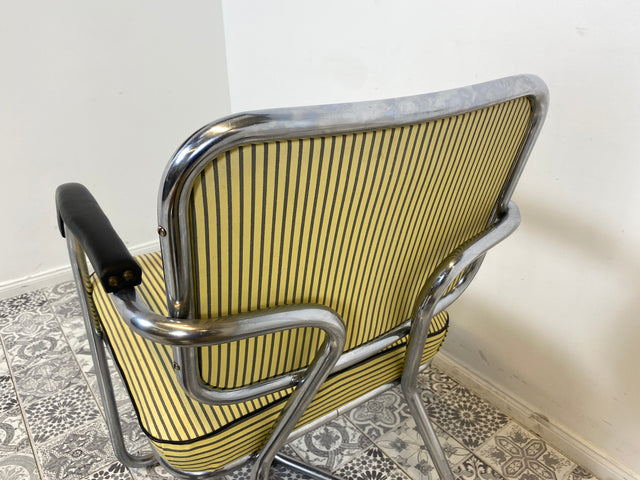 WMK Berühmter skandinavischer freitragender Stahlrohr Designersessel Attr von Fritz Hansen , 1930er Jahre # Sessel Stuhl Armlehnenstuhl Schreibtischstuhl Designerstuhl Art Deco Vintage Danish Design