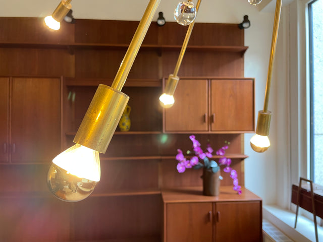 WMK Der Designklassiker! Berühmter und vollfunktionsfähiger Space Age Kronleuchter "Sputnik" in größter Ausführung (Ø150cm) aus Messing mit Murano Glaskugeln # Chandelier Deckenlampe Starbust Vintage