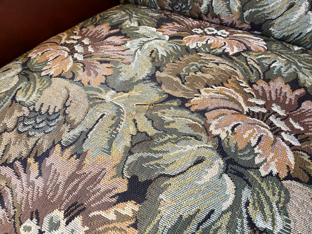 WMK 1/2 Ganz wunderbarer und besonders gut erhaltener 30er Jahre Art Deco Sessel mit floralem Originalbezug & bequemen Federkern # Clubsessel Loungesessel antiker Lesesessel Vintage # Versand möglich