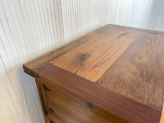 Boatwood by WMK # Sehr schöne Kommode aus altem Bootsholz mit Schublade & Ablage, ein handgefertigtes Unikat aus massivem Teakholz # Beistelltisch Flurkommode Küchenschrank Konsole Nachttisch Teak