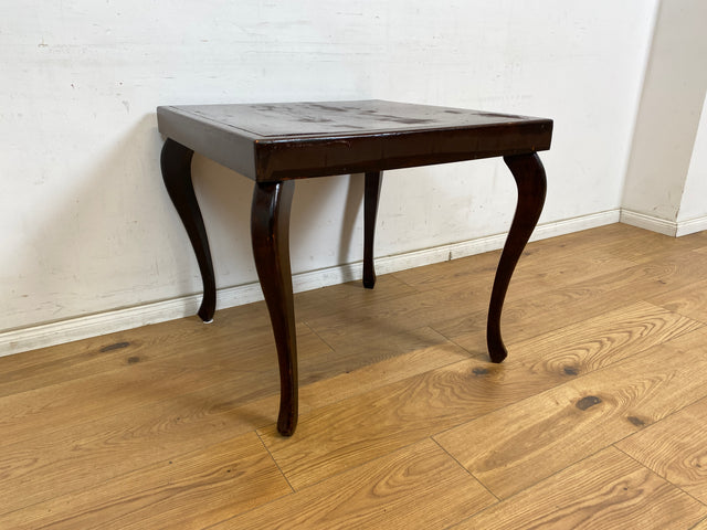 WMK Hübscher jedoch ziemlich abgerockter 1930er Jahre Couchtisch mit formschönen Füßen im Chippendale Stil # Wohnzimmertisch Beistelltisch Coffee Table Salontisch Vintage Art Deco # Versand möglich