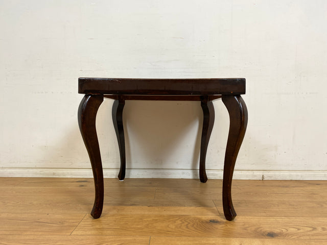 WMK Hübscher jedoch ziemlich abgerockter 1930er Jahre Couchtisch mit formschönen Füßen im Chippendale Stil # Wohnzimmertisch Beistelltisch Coffee Table Salontisch Vintage Art Deco # Versand möglich