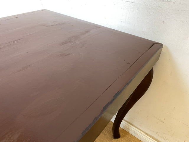 WMK Hübscher jedoch ziemlich abgerockter 1930er Jahre Couchtisch mit formschönen Füßen im Chippendale Stil # Wohnzimmertisch Beistelltisch Coffee Table Salontisch Vintage Art Deco # Versand möglich