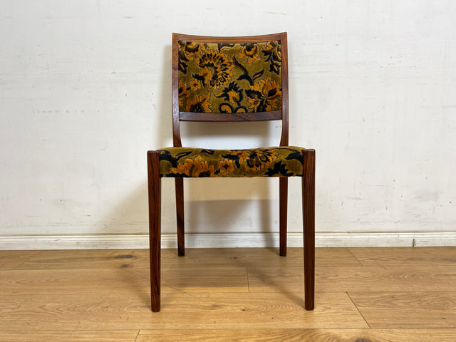 WMK Set aus 4 sehr gut erhaltenen skandinavischen Designerstühlen von Svegards Markaryd aus Palisander + Originalbezug # Stühle Esszimmerstühle Dining Chairs Vintage Mid-Century Rosewood Danish Design
