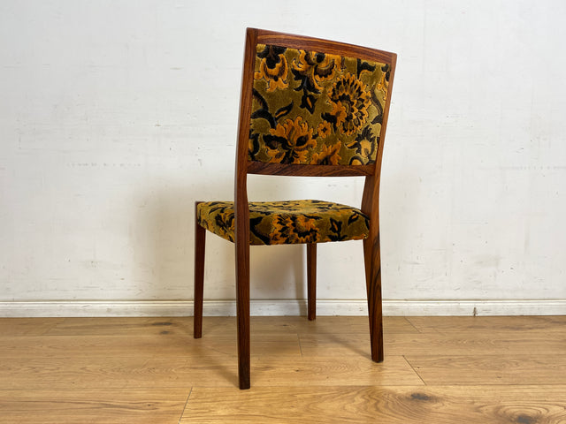 WMK Set aus 4 sehr gut erhaltenen skandinavischen Designerstühlen von Svegards Markaryd aus Palisander + Originalbezug # Stühle Esszimmerstühle Dining Chairs Vintage Mid-Century Rosewood Danish Design
