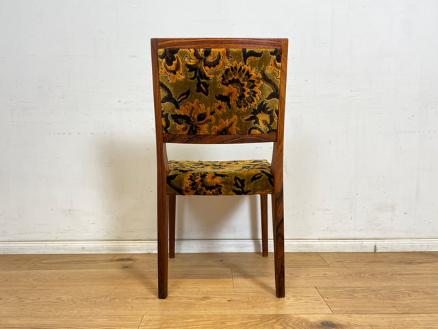 WMK Set aus 4 sehr gut erhaltenen skandinavischen Designerstühlen von Svegards Markaryd aus Palisander + Originalbezug # Stühle Esszimmerstühle Dining Chairs Vintage Mid-Century Rosewood Danish Design
