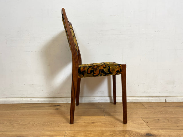 WMK Set aus 4 sehr gut erhaltenen skandinavischen Designerstühlen von Svegards Markaryd aus Palisander + Originalbezug # Stühle Esszimmerstühle Dining Chairs Vintage Mid-Century Rosewood Danish Design