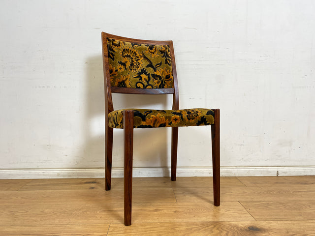 WMK Set aus 4 sehr gut erhaltenen skandinavischen Designerstühlen von Svegards Markaryd aus Palisander + Originalbezug # Stühle Esszimmerstühle Dining Chairs Vintage Mid-Century Rosewood Danish Design