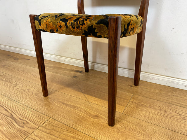 WMK Set aus 4 sehr gut erhaltenen skandinavischen Designerstühlen von Svegards Markaryd aus Palisander + Originalbezug # Stühle Esszimmerstühle Dining Chairs Vintage Mid-Century Rosewood Danish Design