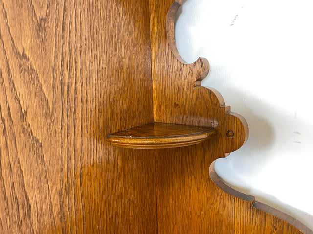 WMK Prachtvoller und gut erhaltener antiker Büffetschrank aus massivem Eichenholz mit prunkvollen Messingbeschlägen, um 1900 # Anrichte Aufsatzbuffett Buffett Schrank Highboard Gründerzeit Vintage