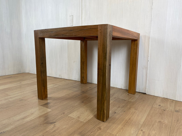 Boatwood by WMK # Besonders schöner kleiner Esstisch (90x90cm) aus altem Bootsholz, ein handgefertigtes Unikat aus massivem Teakholz # Tisch Esszimmertisch Holztisch Küchentisch Gastro Dinning Table