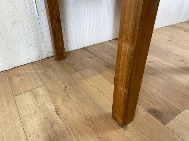 Boatwood by WMK # Besonders schöner kleiner Esstisch (90x90cm) aus altem Bootsholz, ein handgefertigtes Unikat aus massivem Teakholz # Tisch Esszimmertisch Holztisch Küchentisch Gastro Dinning Table