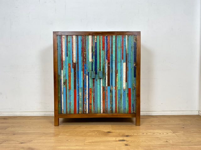 Boatwood by WMK # Wunderschöner Schrank aus altem Bootsholz, ein handgefertigtes Unikat aus massivem Teakholz # Highboard Kleiderschrank Wäscheschrank Kommode Sideboard Wäschekommode Bootsmöbel Teak