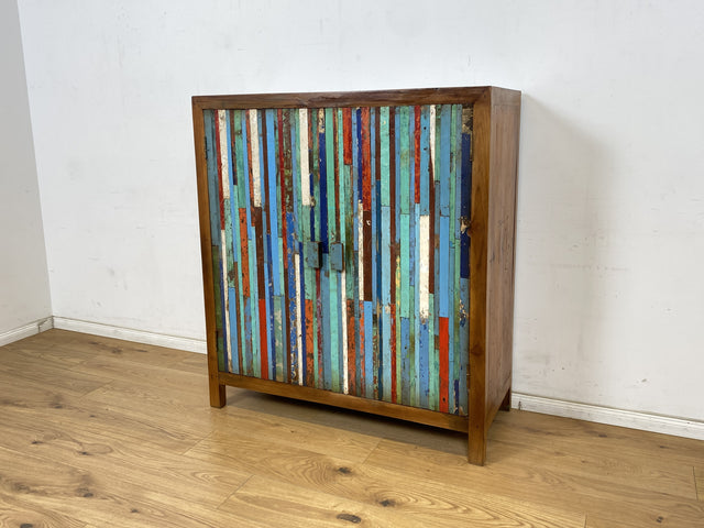 Boatwood by WMK # Wunderschöner Schrank aus altem Bootsholz, ein handgefertigtes Unikat aus massivem Teakholz # Highboard Kleiderschrank Wäscheschrank Kommode Sideboard Wäschekommode Bootsmöbel Teak