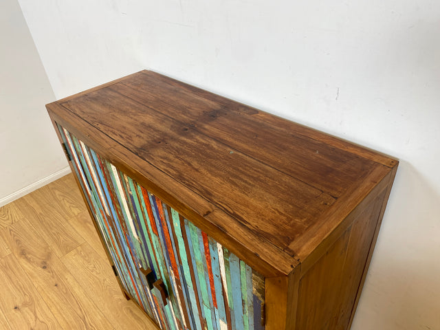 Boatwood by WMK # Wunderschöner Schrank aus altem Bootsholz, ein handgefertigtes Unikat aus massivem Teakholz # Highboard Kleiderschrank Wäscheschrank Kommode Sideboard Wäschekommode Bootsmöbel Teak