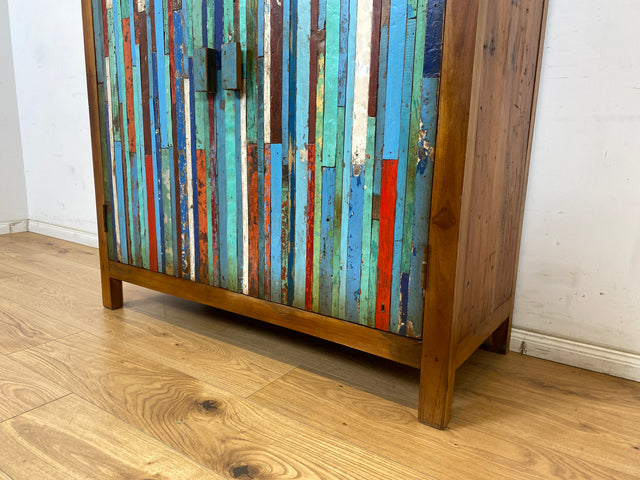 Boatwood by WMK # Wunderschöner Schrank aus altem Bootsholz, ein handgefertigtes Unikat aus massivem Teakholz # Highboard Kleiderschrank Wäscheschrank Kommode Sideboard Wäschekommode Bootsmöbel Teak