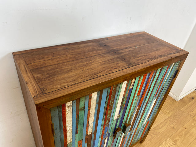 Boatwood by WMK # Wunderschöner Schrank aus altem Bootsholz, ein handgefertigtes Unikat aus massivem Teakholz # Highboard Kleiderschrank Wäscheschrank Kommode Sideboard Wäschekommode Bootsmöbel Teak