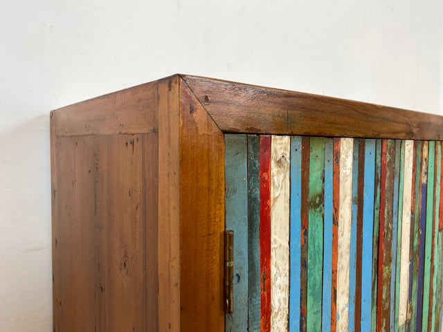 Boatwood by WMK # Wunderschöner Schrank aus altem Bootsholz, ein handgefertigtes Unikat aus massivem Teakholz # Highboard Kleiderschrank Wäscheschrank Kommode Sideboard Wäschekommode Bootsmöbel Teak