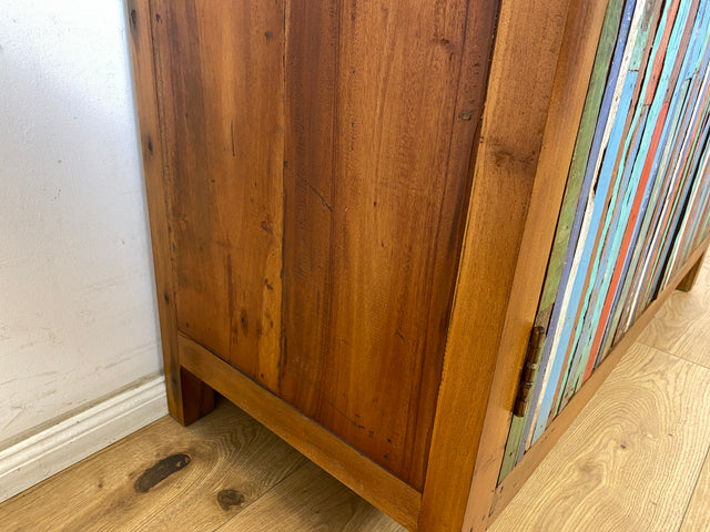 Boatwood by WMK # Wunderschöner Schrank aus altem Bootsholz, ein handgefertigtes Unikat aus massivem Teakholz # Highboard Kleiderschrank Wäscheschrank Kommode Sideboard Wäschekommode Bootsmöbel Teak