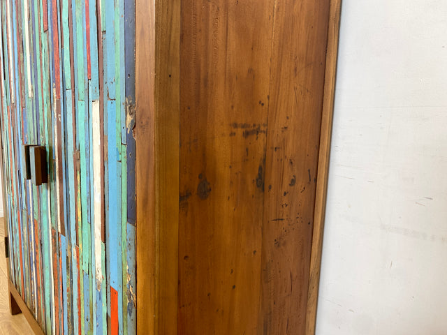 Boatwood by WMK # Wunderschöner Schrank aus altem Bootsholz, ein handgefertigtes Unikat aus massivem Teakholz # Highboard Kleiderschrank Wäscheschrank Kommode Sideboard Wäschekommode Bootsmöbel Teak