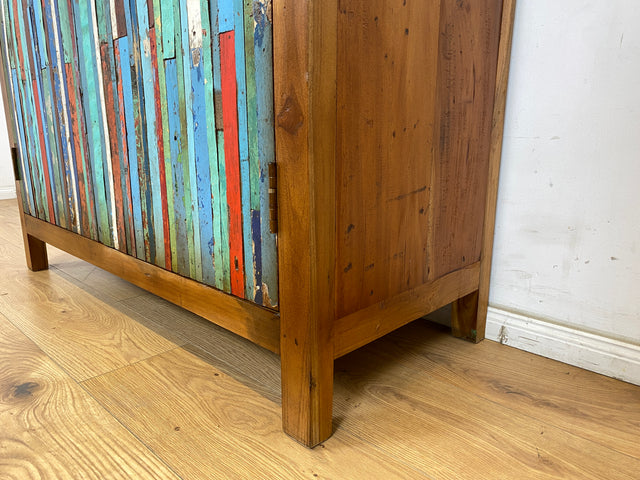 Boatwood by WMK # Wunderschöner Schrank aus altem Bootsholz, ein handgefertigtes Unikat aus massivem Teakholz # Highboard Kleiderschrank Wäscheschrank Kommode Sideboard Wäschekommode Bootsmöbel Teak