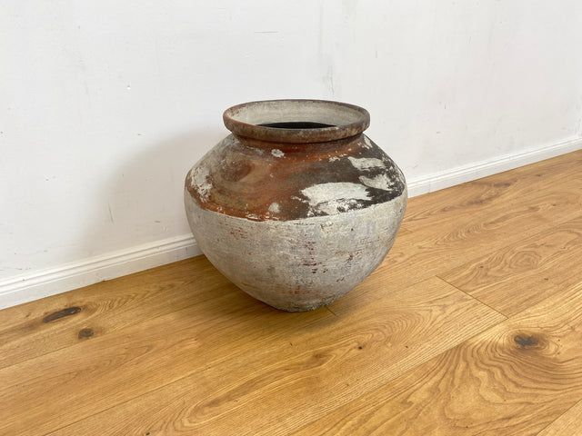 Boatwood by WMK # Sehr schöne antike Bodenvase / Wasserbehälter von der Insel Bali, ca. 100 Jahre alt, aus Terracotta mit Alterspatina # Vase Amphore Topf Dekoration Gartenurne Terrakotta-Vase Blumentopf Vintage