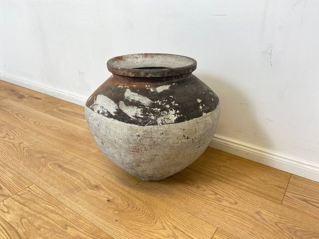 Boatwood by WMK # Sehr schöne antike Bodenvase / Wasserbehälter von der Insel Bali, ca. 100 Jahre alt, aus Terracotta mit Alterspatina # Vase Amphore Topf Dekoration Gartenurne Terrakotta-Vase Blumentopf Vintage
