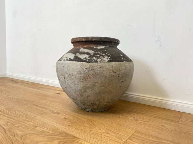 Boatwood by WMK # Sehr schöne antike Bodenvase / Wasserbehälter von der Insel Bali, ca. 100 Jahre alt, aus Terracotta mit Alterspatina # Vase Amphore Topf Dekoration Gartenurne Terrakotta-Vase Blumentopf Vintage